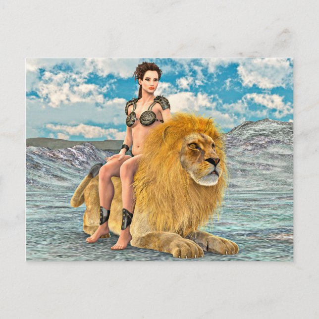 Lion Queen Fantas Postcard (Front)