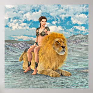 Lion Queen Fantas Poster