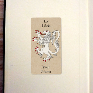 Lion Rampant Argent Bookplate