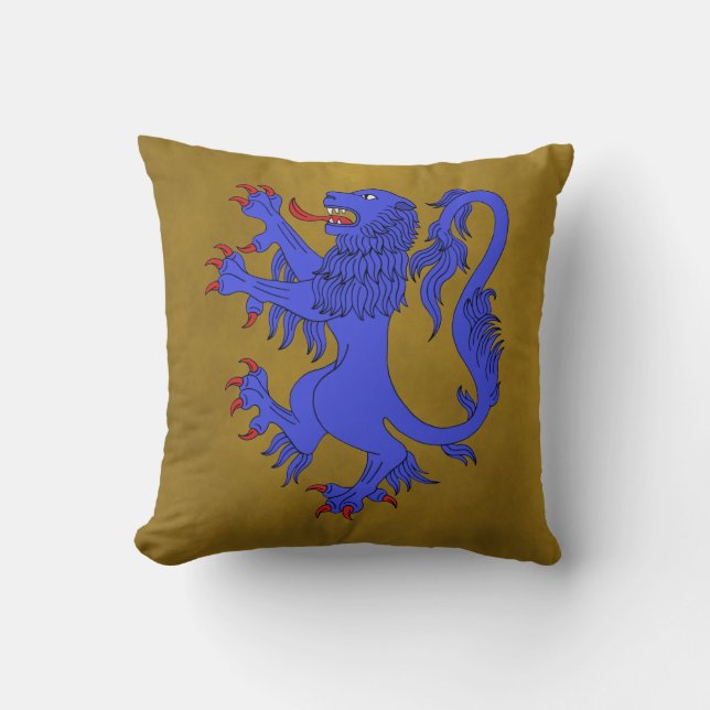 Lion Rampant Azure Cushion (Front)