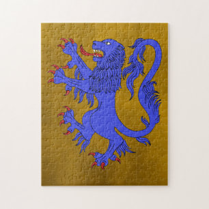 Lion Rampant Azure Jigsaw Puzzle