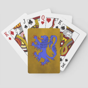 Lion Rampant Azure Playing Cards