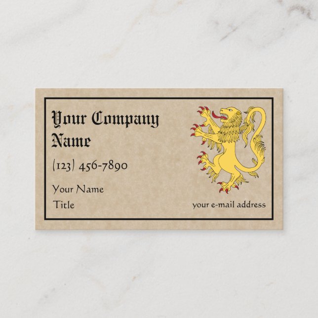 Lion Rampant Business Card (Front)
