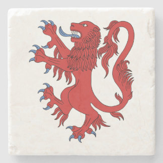 Lion Rampant Gules Stone Coaster