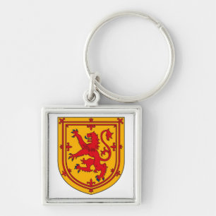 Lion Rampant on Gold Key Ring