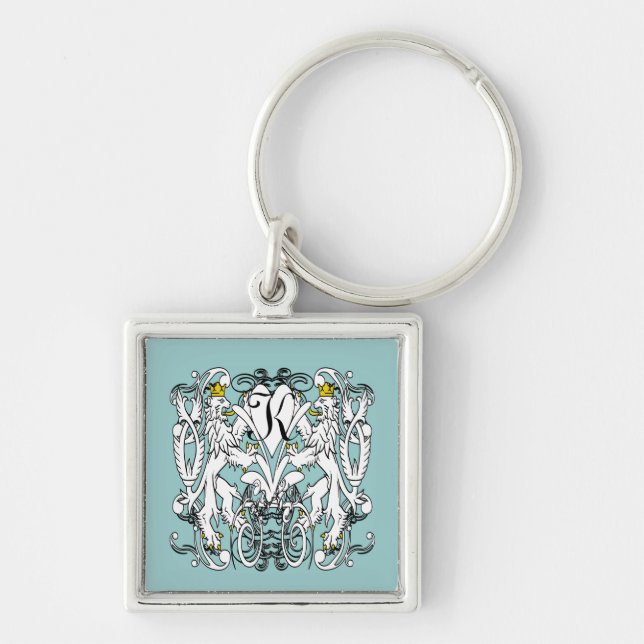 Lion Rampant Renaissance Wedding Key Ring (Front)