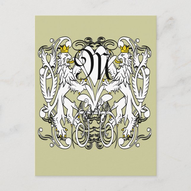 Lion Rampant Renaissance Wedding Postcard (Front)