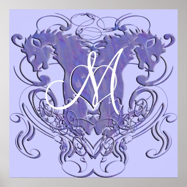 Lion Rampant Renaissance Wedding Poster (Front)