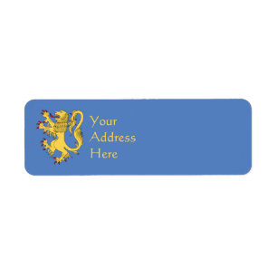 Lion Rampant Return Address Label