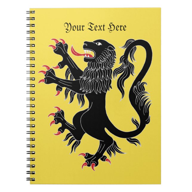 Lion Rampant Sable Notebook (Front)