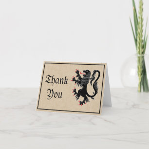 Lion Rampant Sable Thank You Card