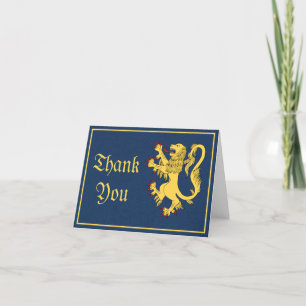 Lion Rampant Thank You Card