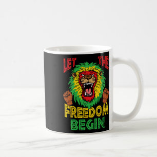 Lion Rasta Freedom Juneteenth Black History Africa Coffee Mug