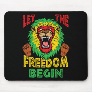 Lion Rasta Freedom Juneteenth Black History Africa Mouse Pad