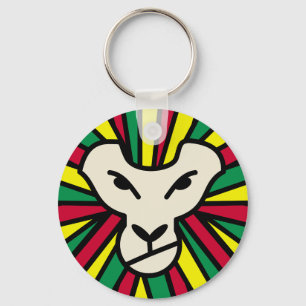 Lion Rastafari Coloured Mane Key Ring
