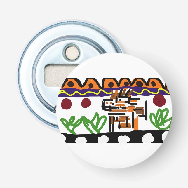 Lion rear art  bottle opener (Front)