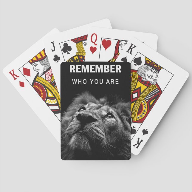 Lion Remember Who You Are Playing Cards (Back)