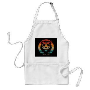 Lion Retro Style Vintage Standard Apron