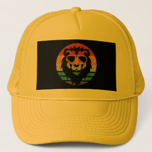 Lion Retro Style Vintage Trucker Hat