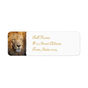 Lion Return Address Mailing Label