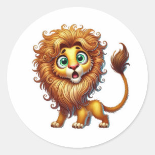 Lion Reward  Classic Round Sticker