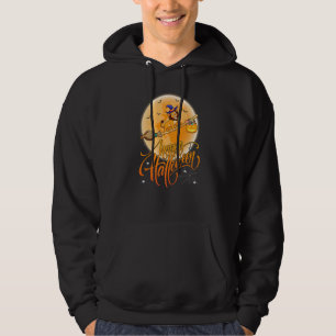 Lion Ride Witch Shotgun Moon Vintage Lion Hallowee Hoodie