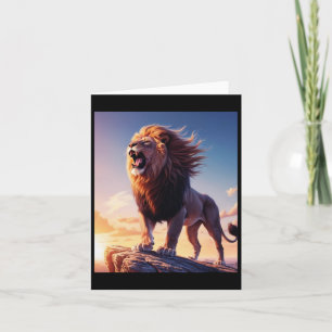 Lion Roar Of Independence Liberty T Sticker Card