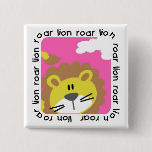 Lion Roar Tshirts and Gifts 15 Cm Square Badge