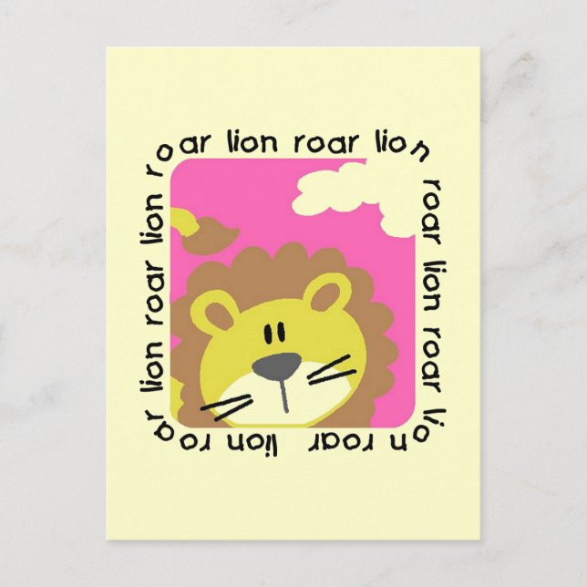 Lion Roar Tshirts and Gifts Postcard (Front)