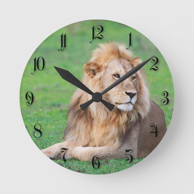 Lion Round Clock (Front)
