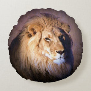 Lion Round Cushion