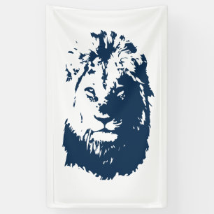 Lion’s face banner