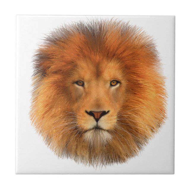 Lion’s Mane Ceramic Tile (Front)