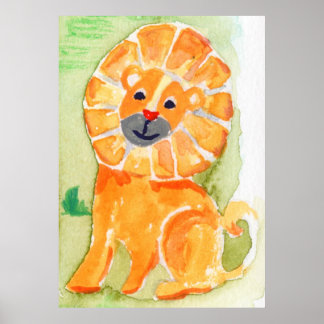 Lion Safari Friend Poster