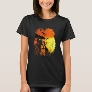 Lion Safari Sunset Zoo Keeper Animal Big Wild Cats T-Shirt