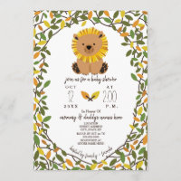 Lion Safari Vines Baby Shower Greenery