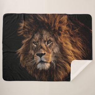 Lion Sherpa Blanket