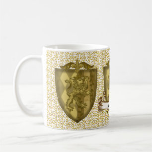 Lion Shield Family Crest Surname mug