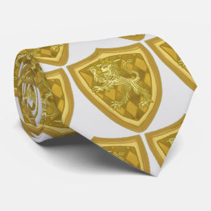 Lion Shield Family Crest   Tie