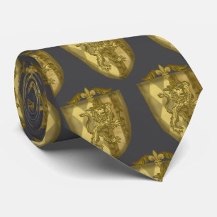 Lion Shield Family Crest  Tie
