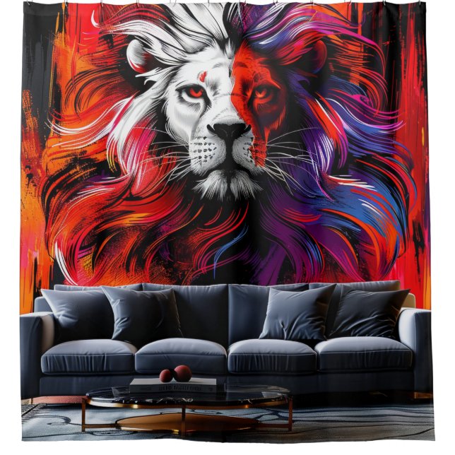 Lion Shower Curtain (Front)