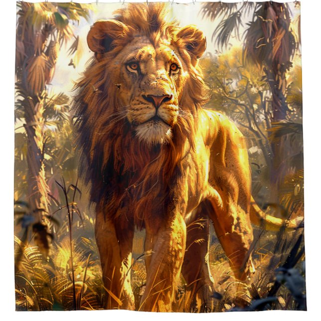 Lion Shower Curtain (Front)