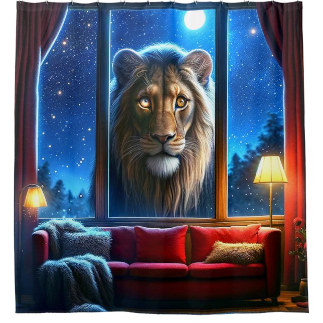 Lion Shower Curtain (Front)