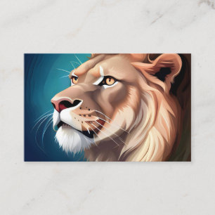 Lion Side Posed Portrait-56557 Business Card