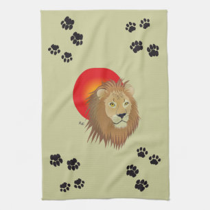 lion - sign tea towel