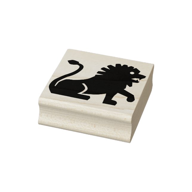 lion silhouette art stamp (Stamp)