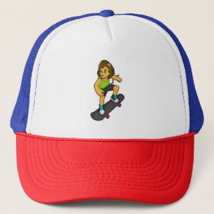 Lion Skater Skateboard Trucker Hat
