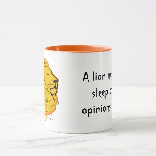 Lion Slogan Never Loses Sleep Mug (Center)