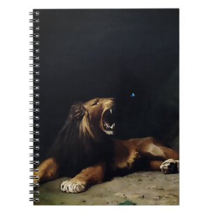 Lion Snapping at a Butterfly Notebook