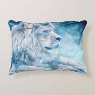 Lion snow lying down art animal decorative cushion
